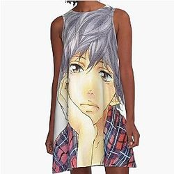 Ao Haru Ride Robe Blue Spring Ride A-Line