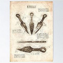 Apex Legends Wraith Heirloom Kunai Sketch Poster