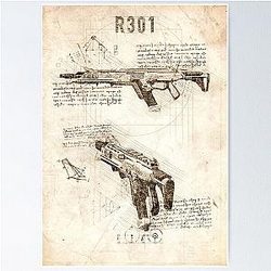 Apex Legends R301 Renaissance Sketch Poster