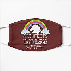 Architect Gifts - Architects are Like Unicorns Only Better Funny Thank You Appreciation Gift Ideas for the Architecture & Architectural Scale Designing Unicorn Flat Mask RB2611