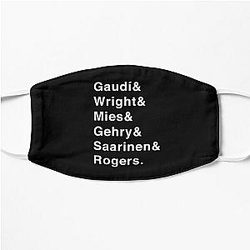 Architects List (Gaudi, Wright, Mies van der Rohe, Gehry, Saarinen, Rogers) Flat Mask RB2611