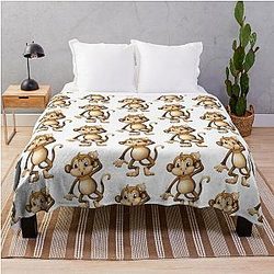 Happy cute monkeys  Throw Blanket RB0604 [ID555721]