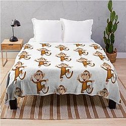 Happy cute monkeys  Throw Blanket RB0604 [ID555720]