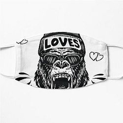This Boy Loves Monkeys Lover Monkey Animal Saying Flat Mask RB0604 [ID555659]