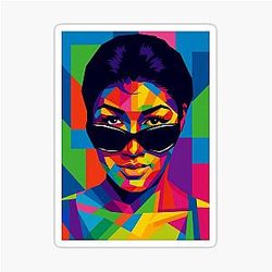 Aretha Franklin Pop Art Sticker