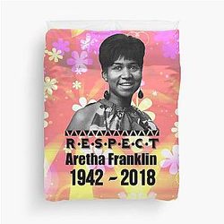 Aretha Franklin 1942 2018 Respect Duvet Cover