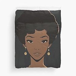 Aretha Franklin Anime Style Duvet Cover