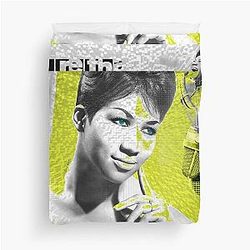 Aretha Franklin Artwork by Iona Art Duvet Cover