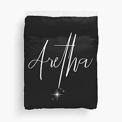 A Simple Homage to Aretha Franklin Duvet Cover