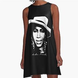 Aretha Franklin Portrait A Line Dress