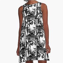 Aretha Franklin - Rest in Peace A-Line Dress