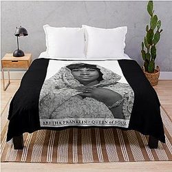 Aretha Franklin Queen Soul Throw Blanket