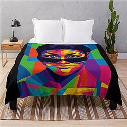 Aretha Franklin Pop Art Throw Blanket