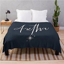 A simple tribute to Aretha Franklin throw blanket