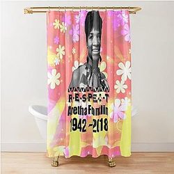 Aretha Franklin 1942 2018 Respect Shower Curtain