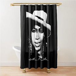 Aretha Franklin Portrait Shower Curtain