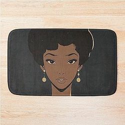 Aretha Franklin Anime Style Bath Mat