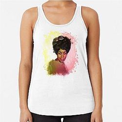 Aretha Franklin Shirts Racerback Tank Top