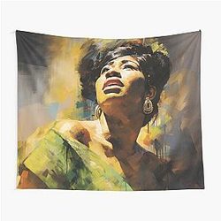 Drawing Aretha Franklin Tapestry