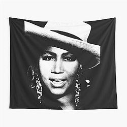 Aretha Franklins Portrait Wall Tapestry