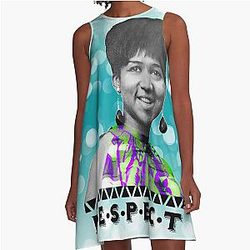 Aretha Franklin - RIP Respect A-Line Dress