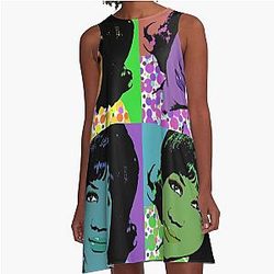 Aretha Franklin Collage A-Line Dress