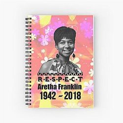 Aretha Franklin 1942 2018 Respect Spiral Notebook