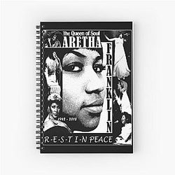 Aretha Franklin - Rest in Peace Spiral Notebook