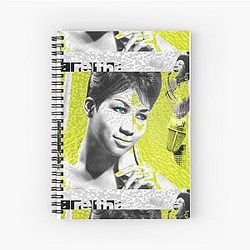 Aretha Franklin Digital Spiral Notebook