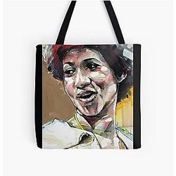 Aretha Franklin Painting Tote Bag