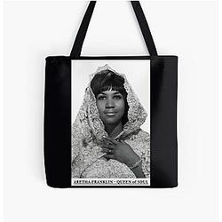 Aretha Franklin Queen Soul All Over Print Tote Bag