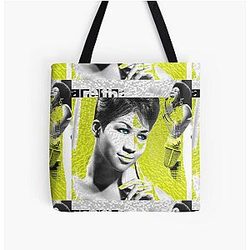 Aretha Franklin by Iona Art All Over Print Tote Bag