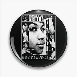 Aretha Franklin - Rest In Peace Pin