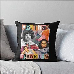 Aretha Franklin A Natural Woman Lady Soul Throw Pillow Cushion
