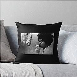Aretha Franklin Vintage Throw Pillow
