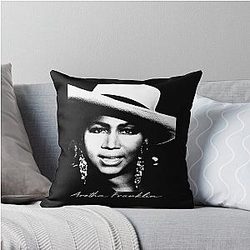 Aretha Franklin Portrait Pillow