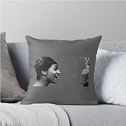 Aretha Franklin Classic Throw Pillow
