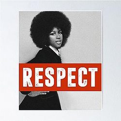 Aretha Franklin Memorial Respect Women Liberation Empowerment Design Poster