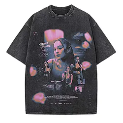 Vevo Live Performances Purple Glow LA1909 Ariana Grande Wash T-Shirts