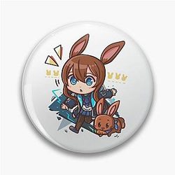 Amiya Bunny Chibi Arknights Pin