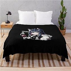 Arknights Chibi Texas Throw Blanket