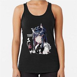Arknights Chibi Texas Racerback Tank Top