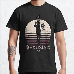 Exusiai from Arknights Silhouette with Distressed Sunset Background employee of the Penguin Logistic Classic T-Shirt