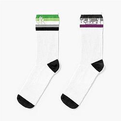 Meias Aromânticas - Aro Ace Pride Rabbits Socks RB1901