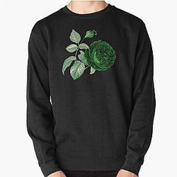 Aromantic Sweatshirts - Aro Pride Vintage Flower and Leaves Pullover Sweatshirt RB1901