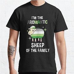 Aromantic T-Shirts - Im The Aromantic Sheep Of The Family Aromantic Pride Classic T-Shirt RB1901