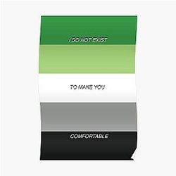Posters aromânticos - Eu não existo para deixá-lo confortável - Poster Aromântico Orgulho RB1901