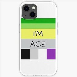 Aromantic Cases - AROMANTIC FLAG ASEXUAL FLAG I'M ACE ASEXUAL T-SHIRT iPhone Soft Case RB1901