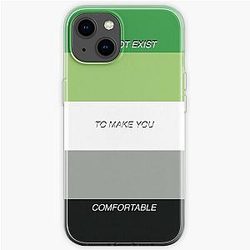 Aromantic Cases - Je n'existe pas pour vous rendre confortable - Aromantic Pride iPhone Soft Case RB1901