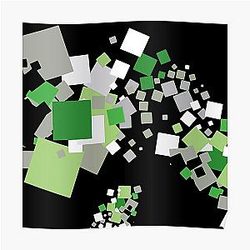 Aromatische Poster - Aro Pride Scattered Paper Squares Design Poster RB1901